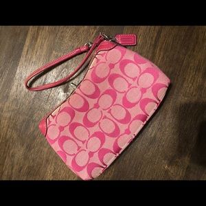 Pink Coach Clutch